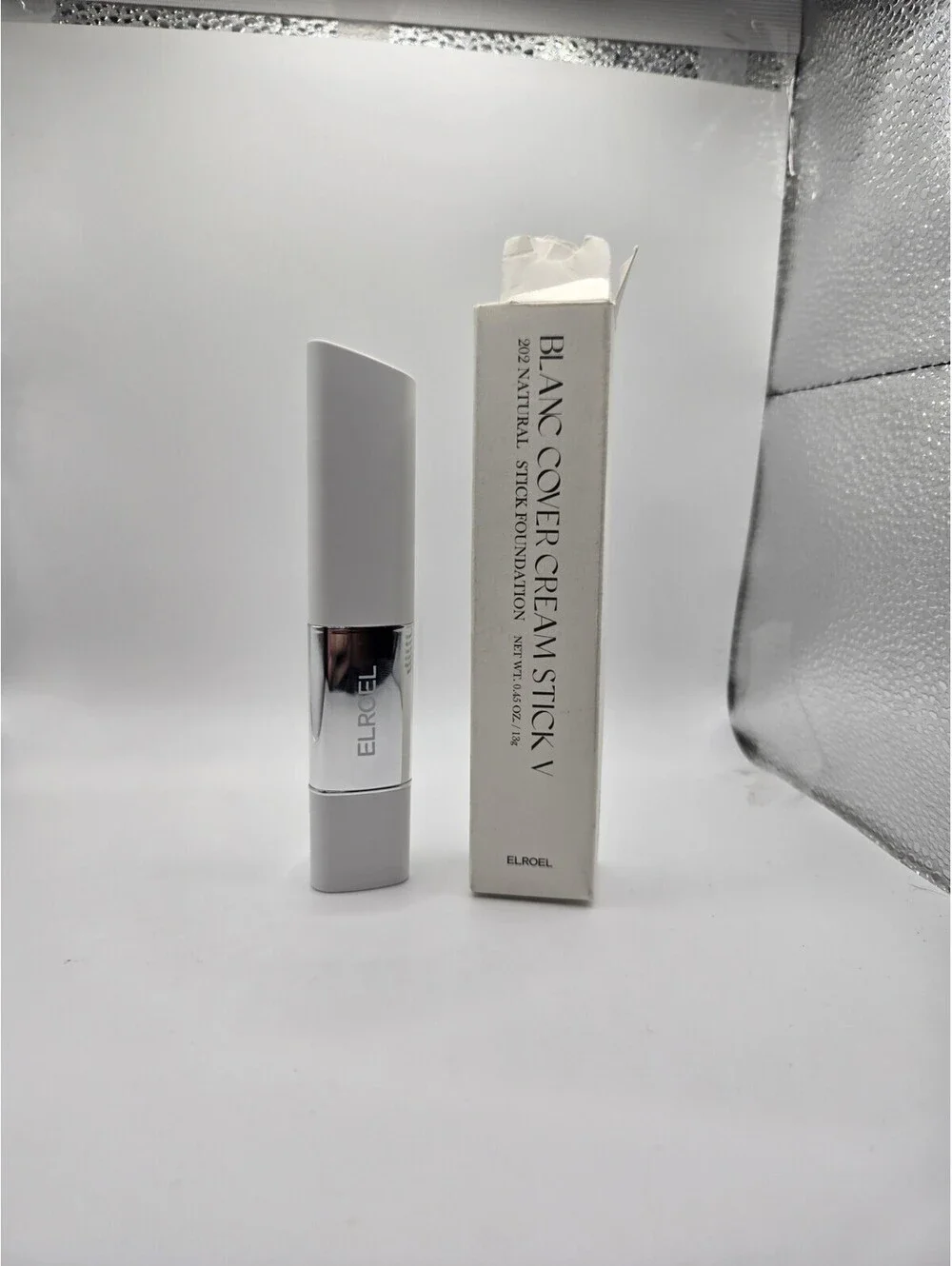 Elroel Blanc Cover Cream Stick V 202 Natural Foundation K-Beauty